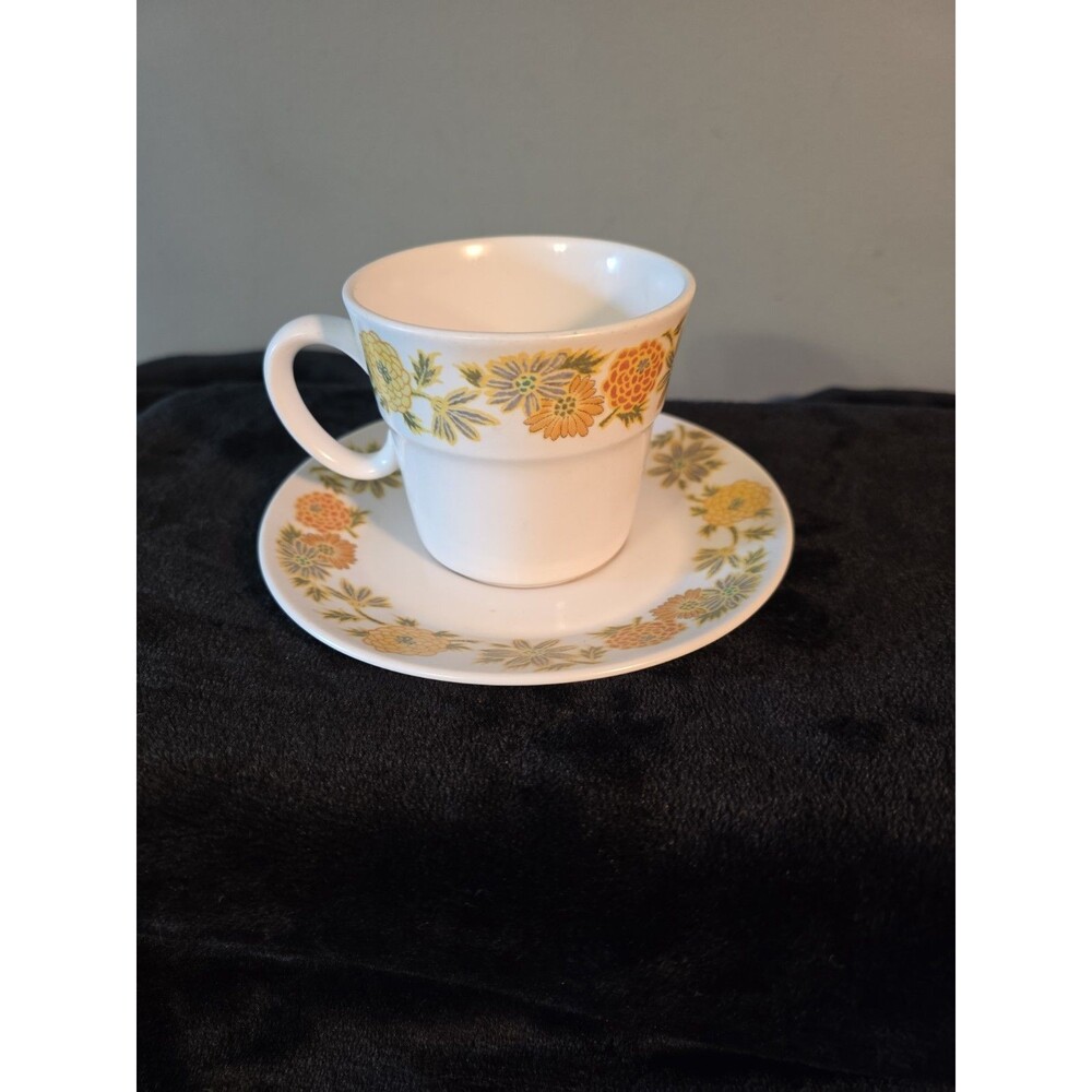 Vintage Noritake Progression Sunny Side #9003 Cup and Saucer Set